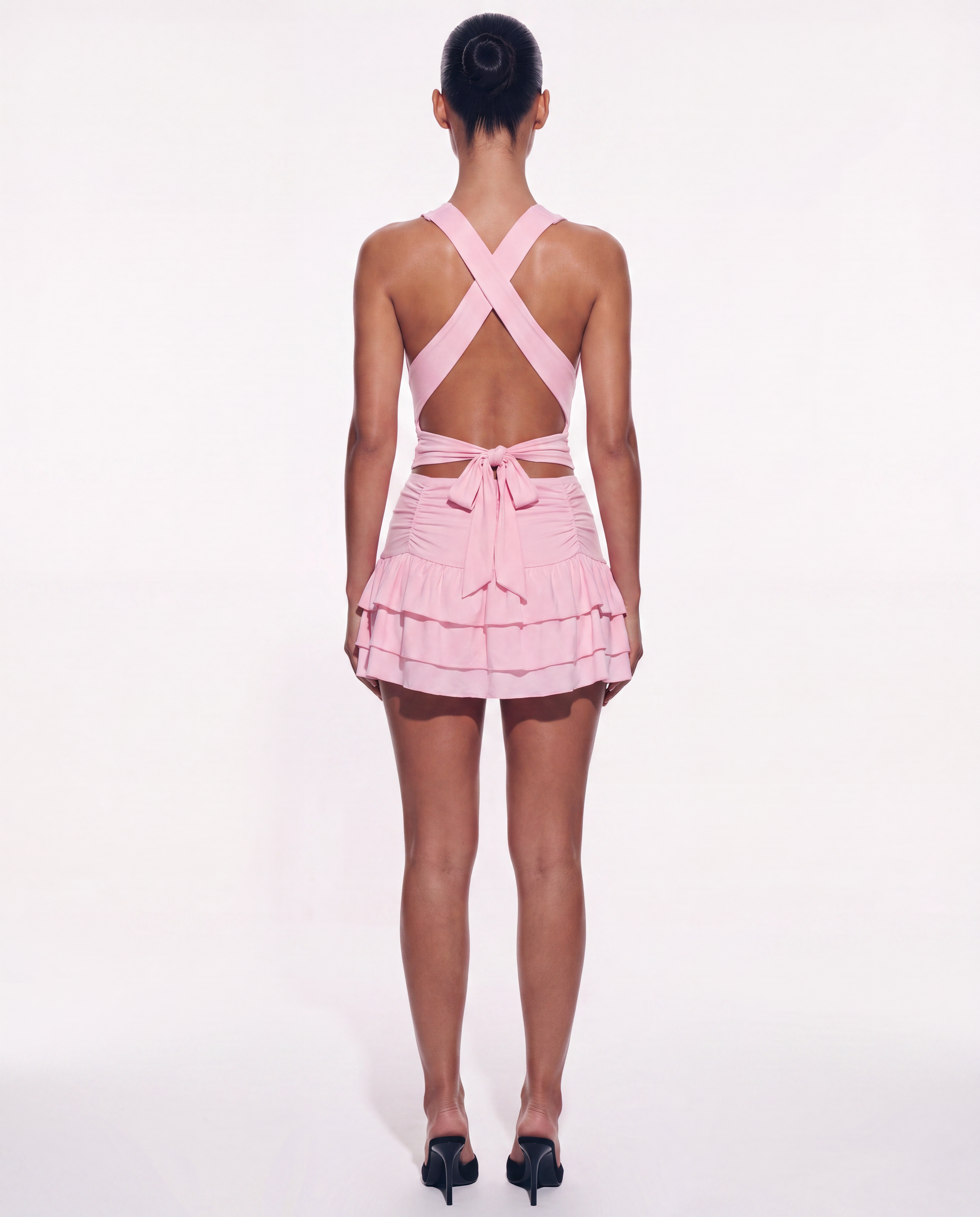Bonnie Stretch Mini Skirt Set front