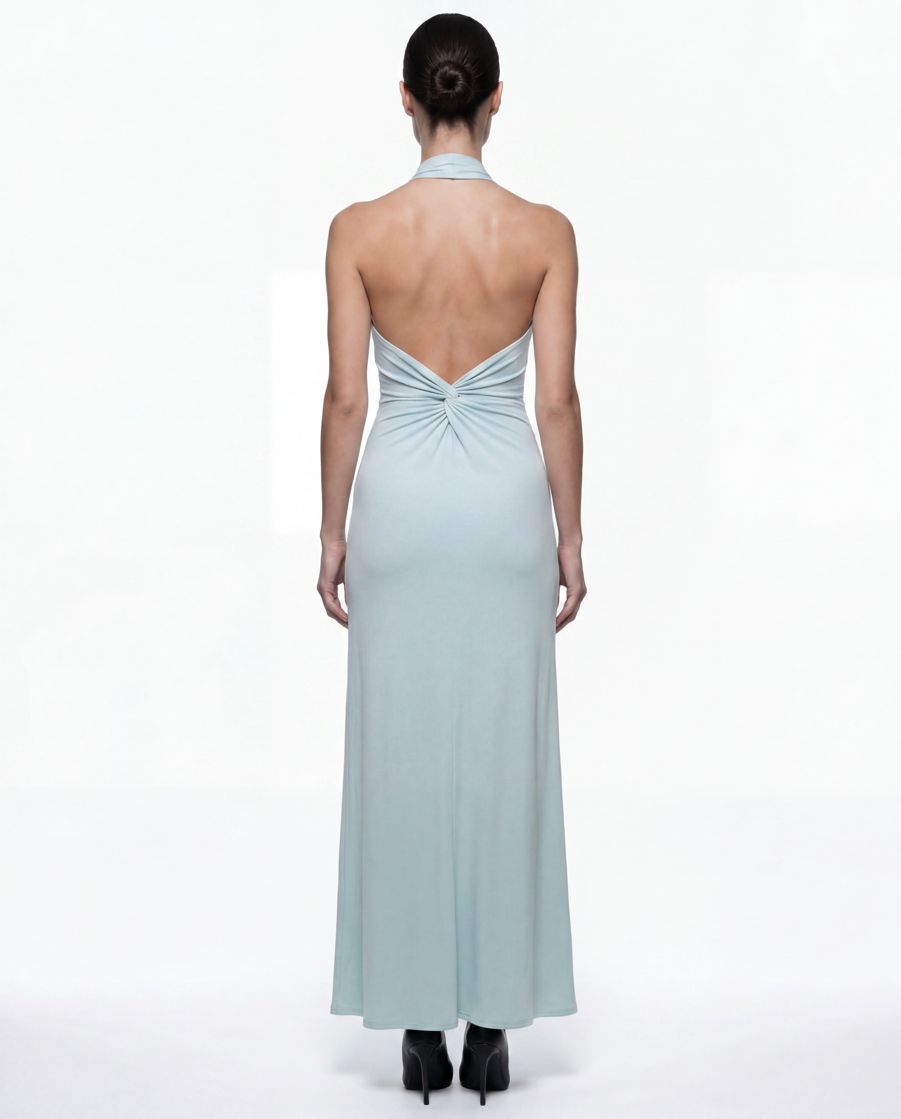 Elegant Halter Neck A-Line Dress