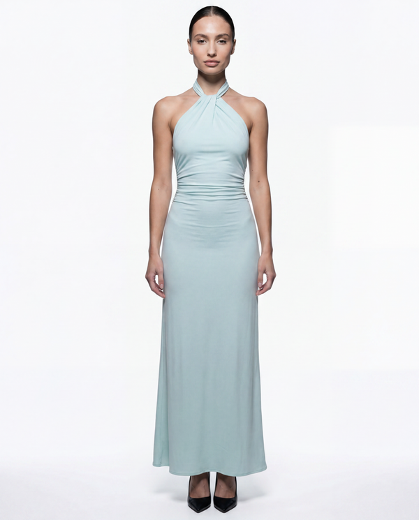 Elegant Halter Neck A-Line Dress