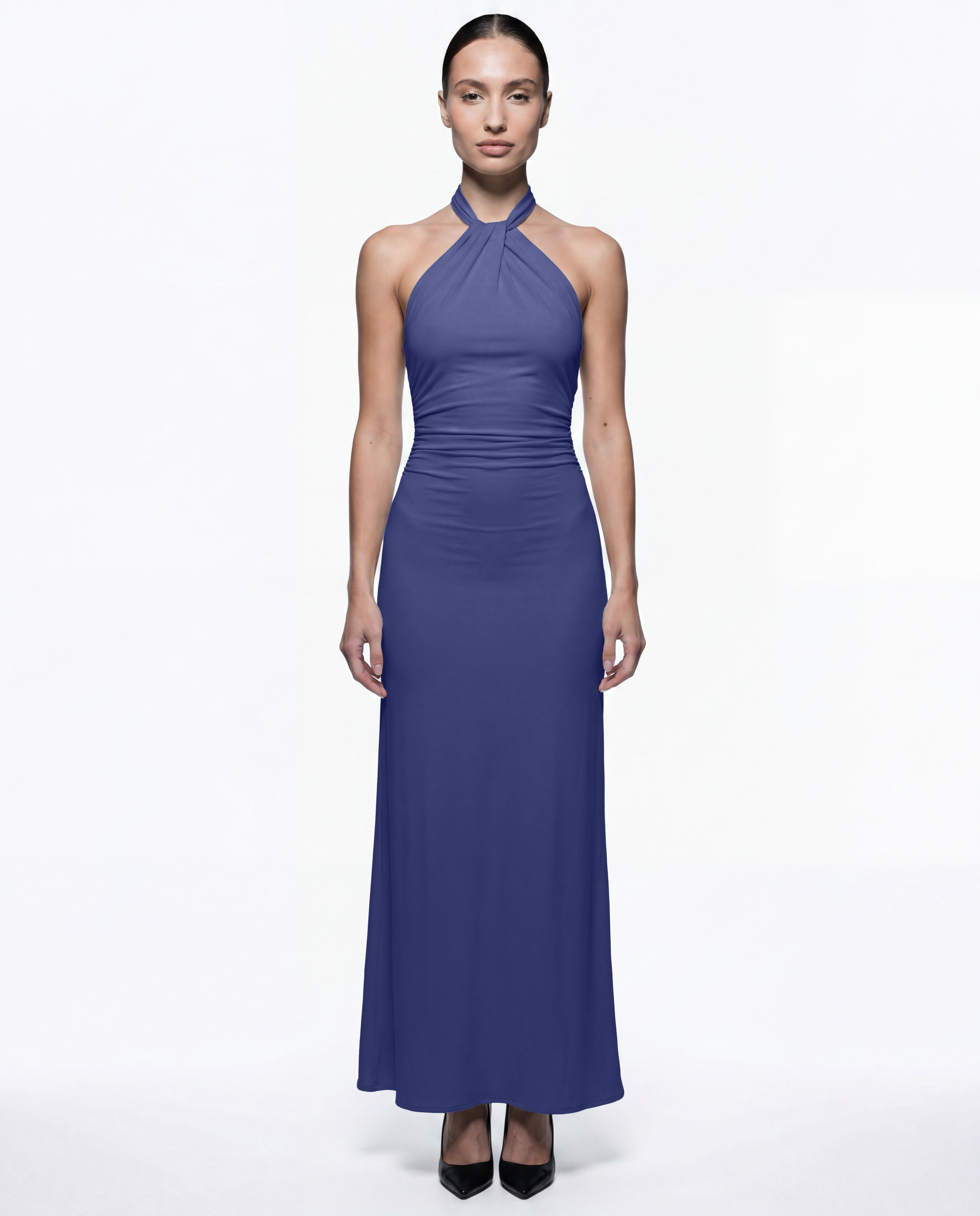 Elegant Halter Neck A-Line Dress