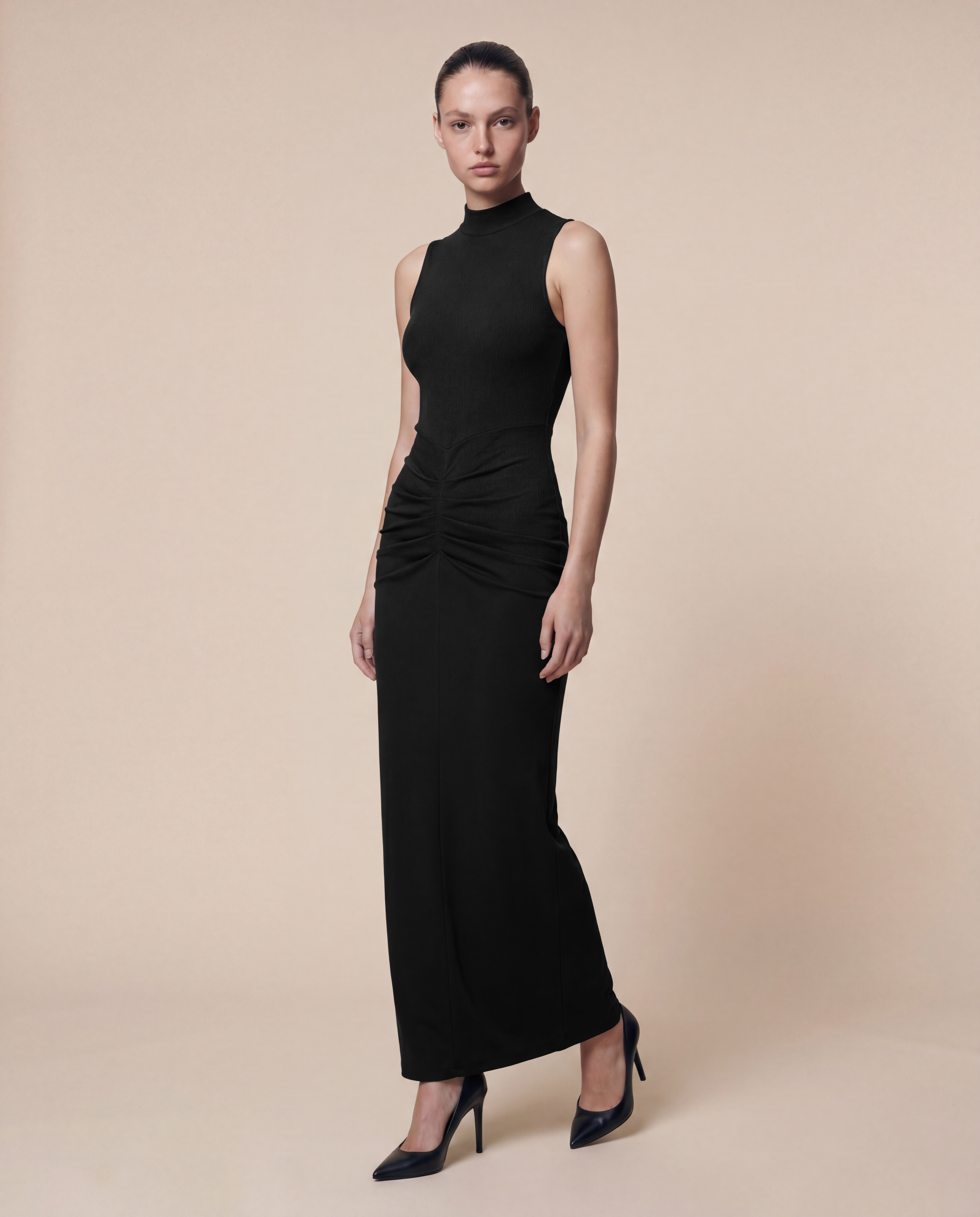 Teana Sleeveless Bodycon Long Dress