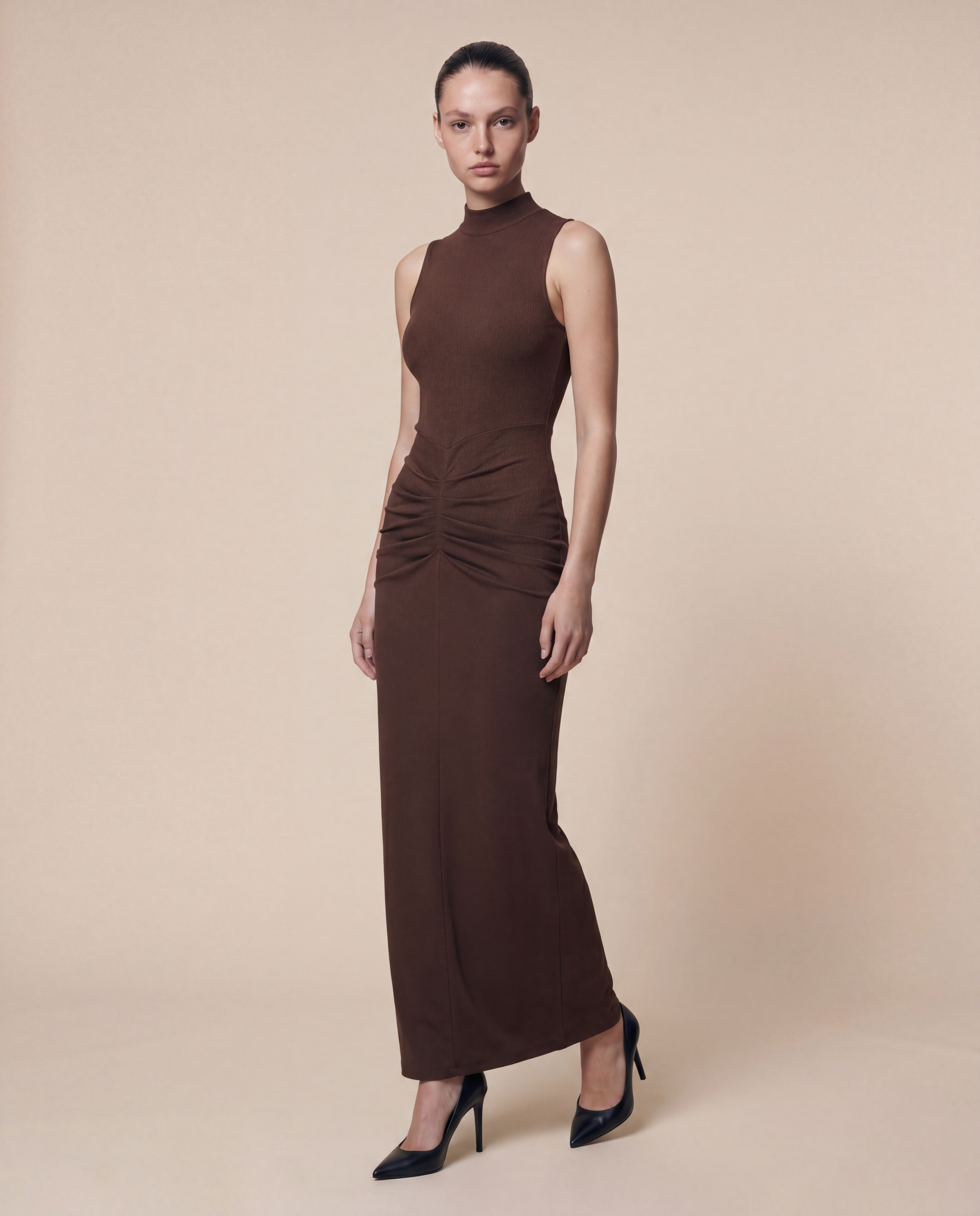 Teana Sleeveless Bodycon Long Dress