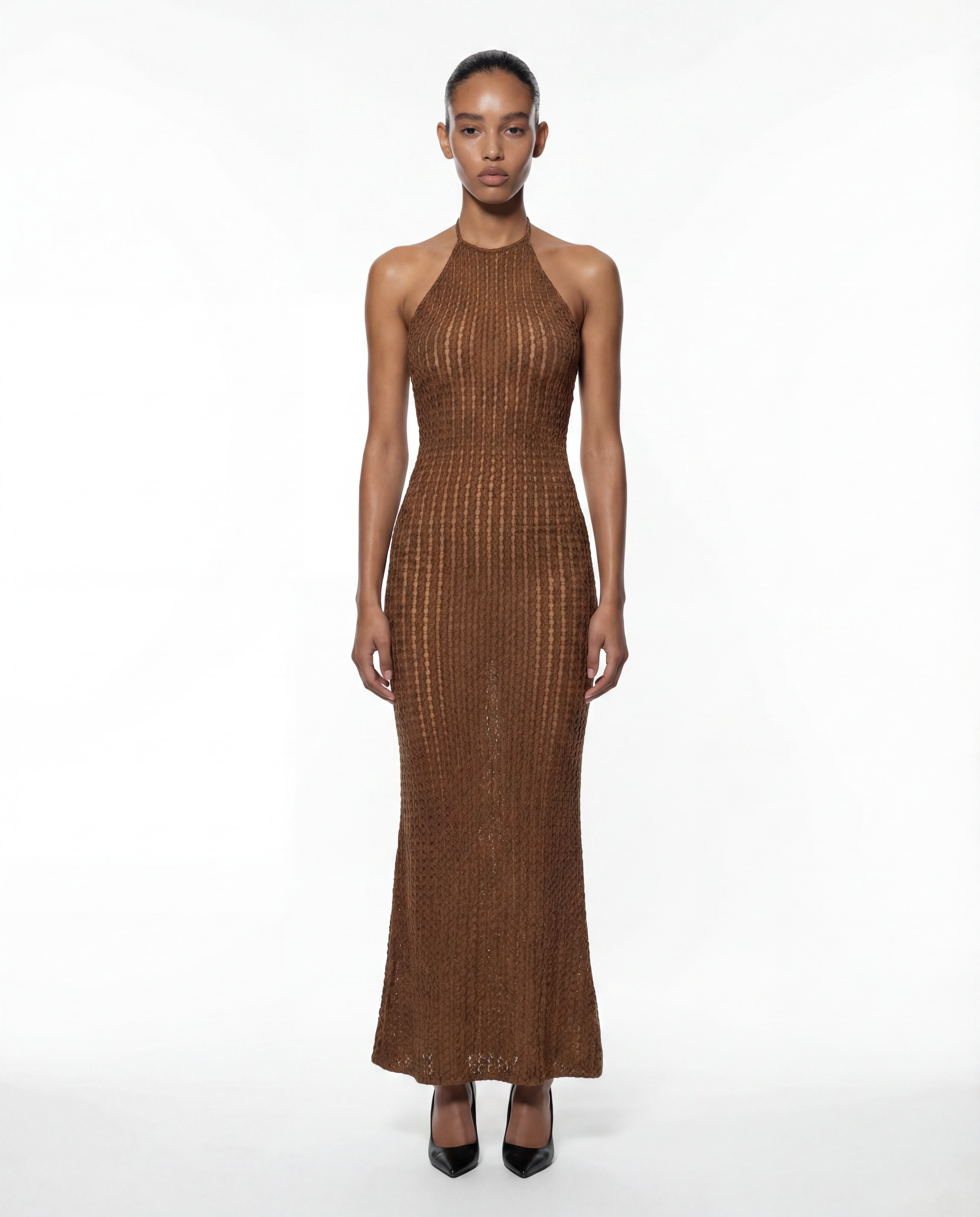 Sofiá Elegant Knitted Neck Dress