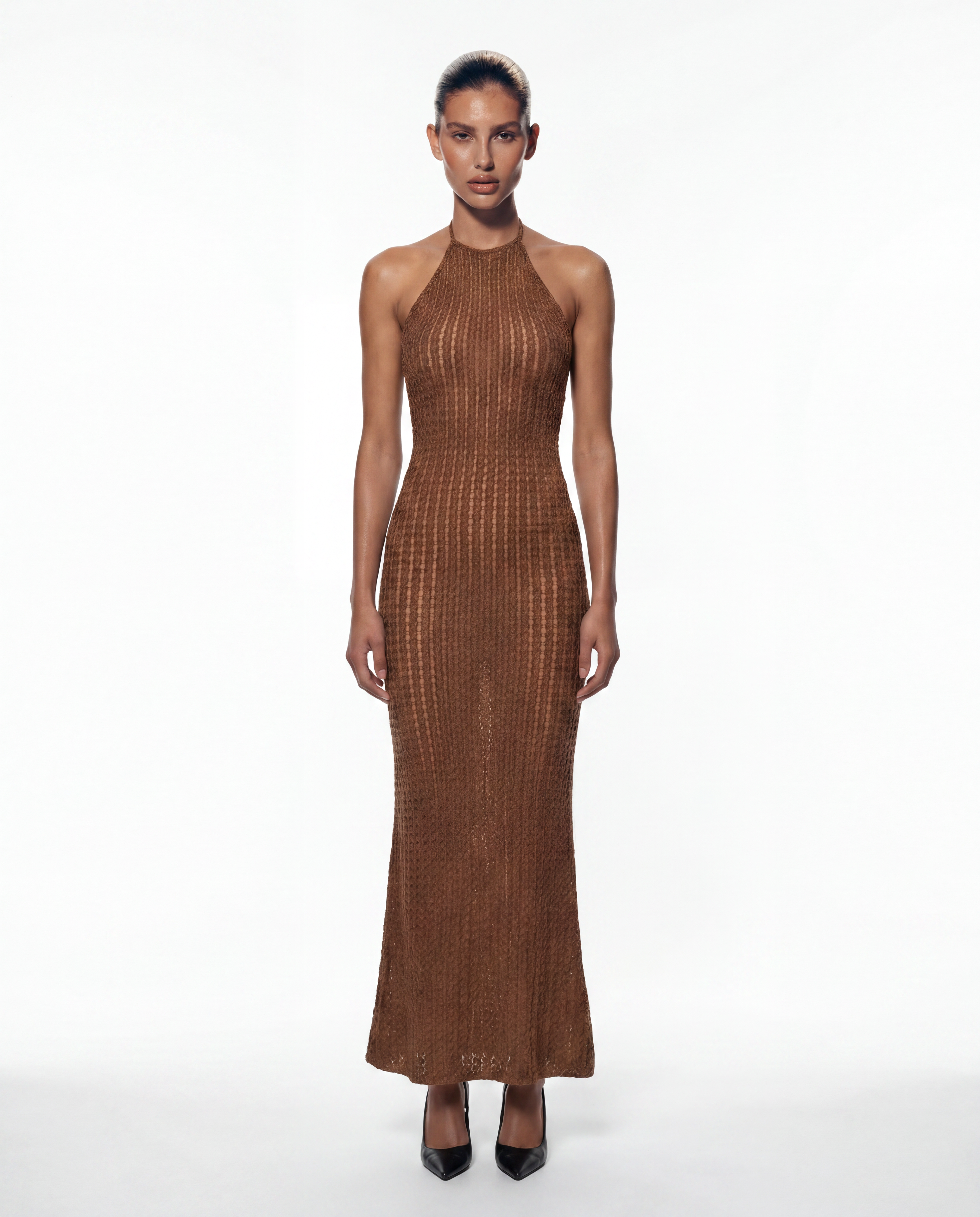 Sofiá Elegant Knitted Neck Dress