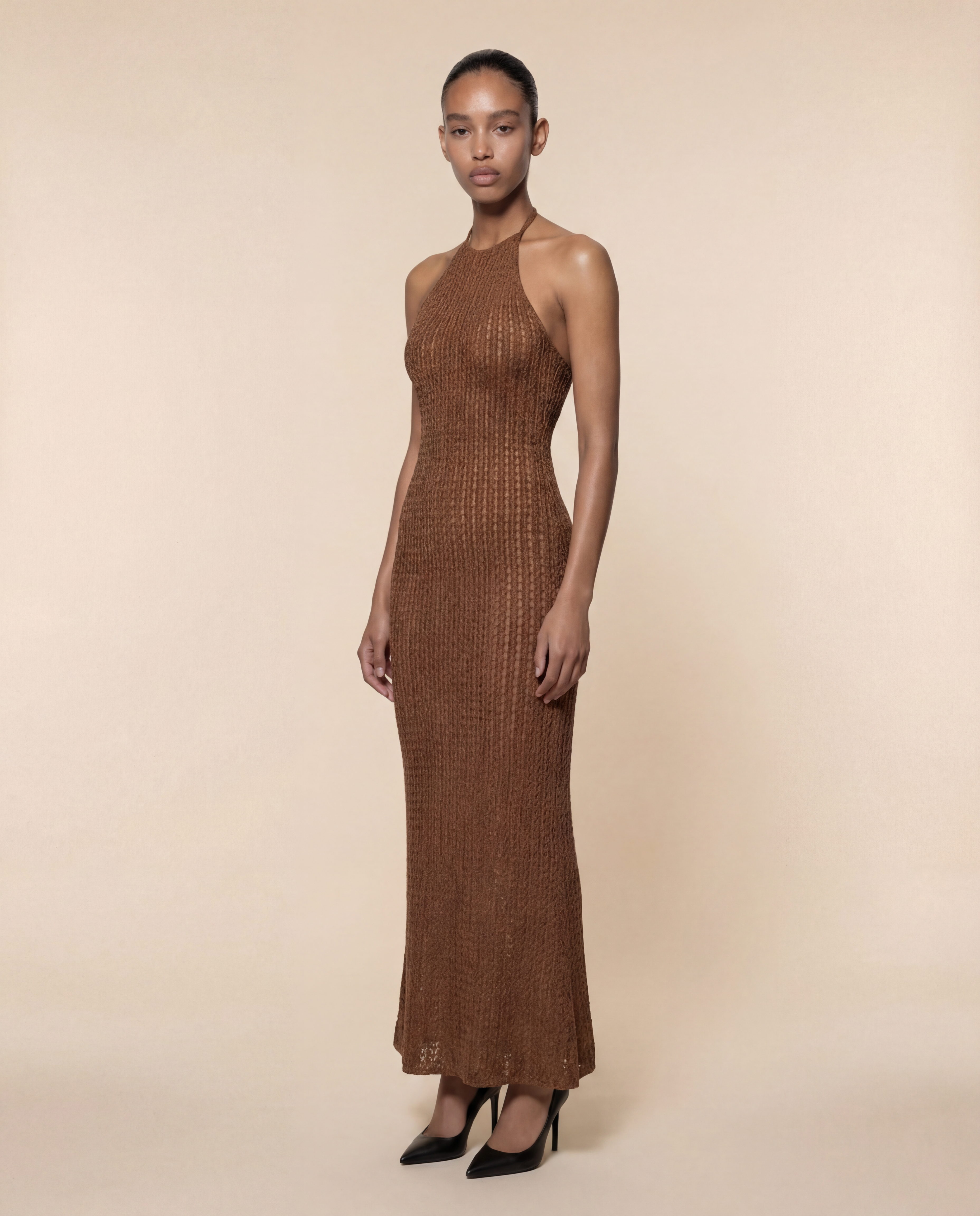 Sofiá Elegant Knitted Neck Dress