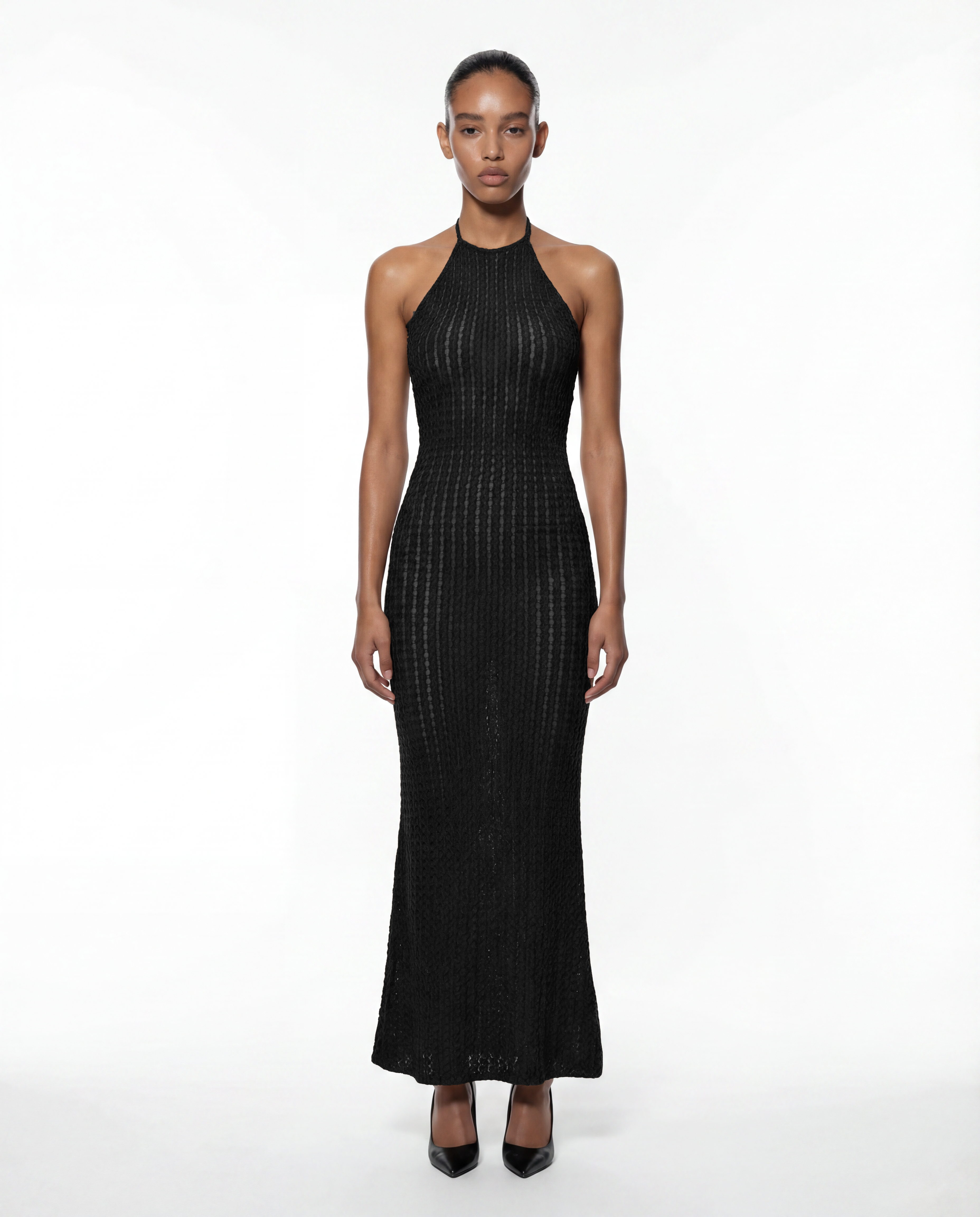 Sofiá Elegant Knitted Neck Dress